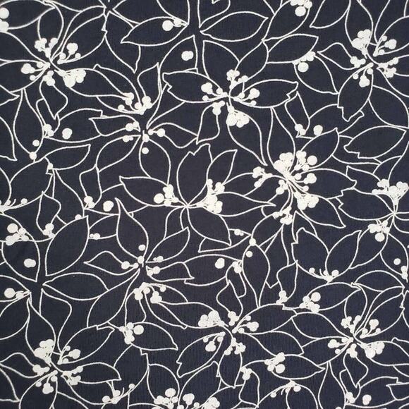 Lands End Shirt Women's Plus Size 2X Navy Blue Floral Short Sleeve Tee Cotton - Picture 4 of 9